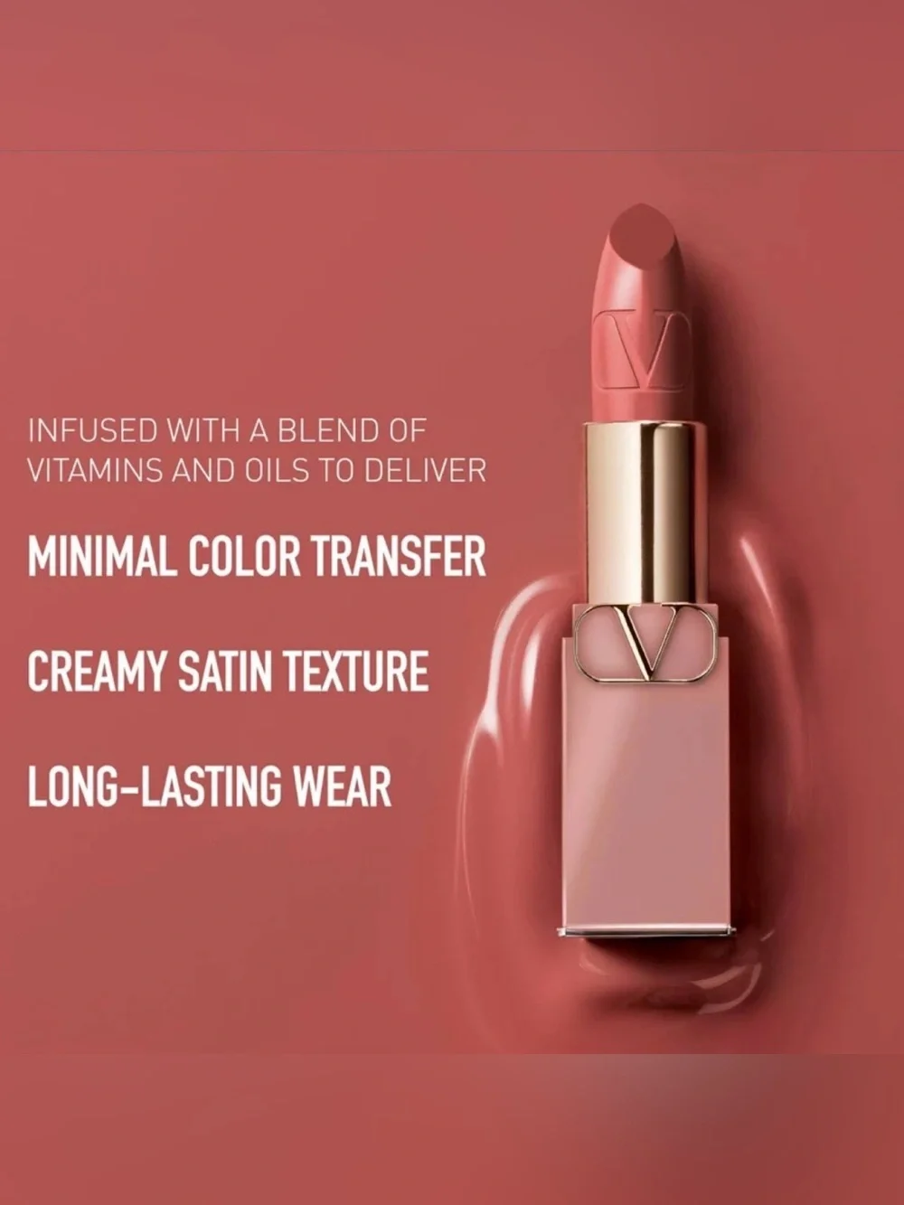 Valentino Rosso Valentino Satin Lipstick — 113R Nude Caress shade